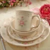 Tea Rose Set of 4 Mugs