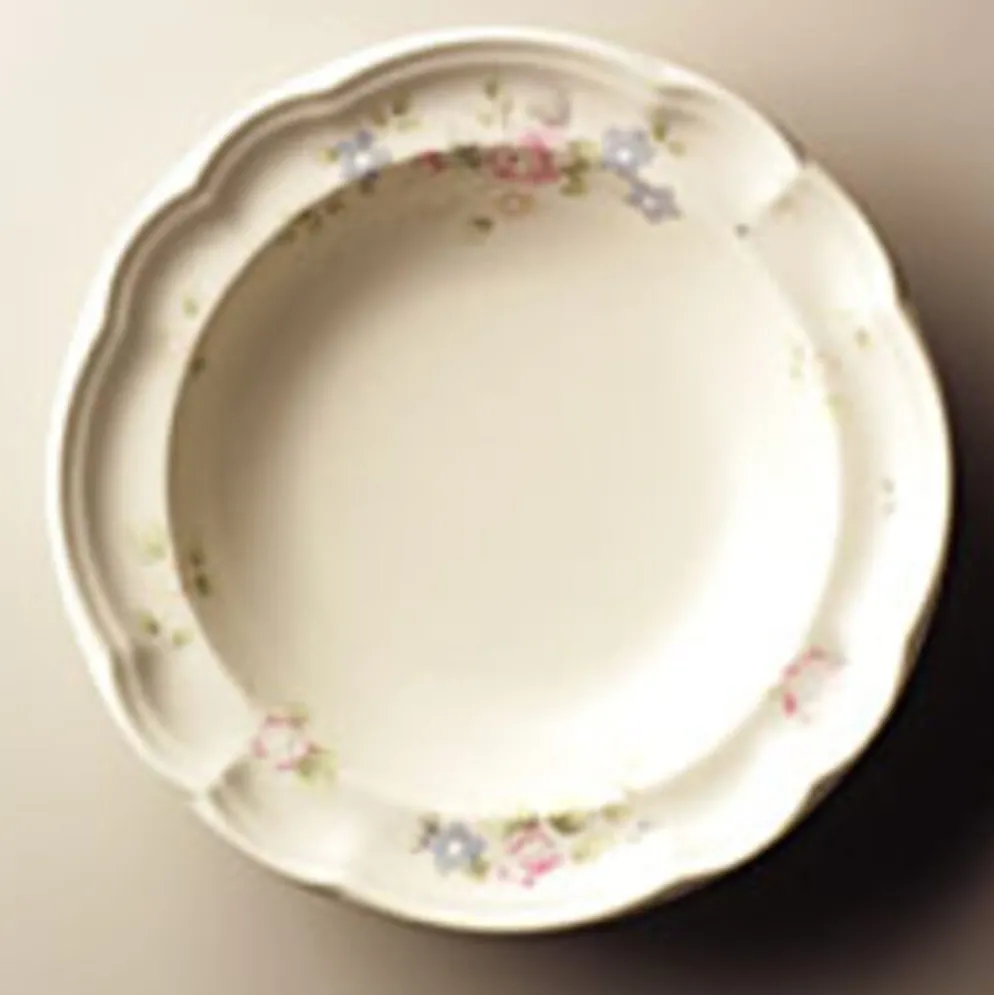 Tea Rose Set of 4 Rim Soup Bowls