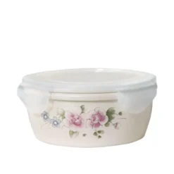 Tea Rose Storage Bowl With Lid