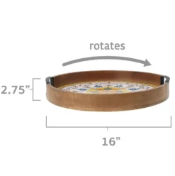 Tile Design Lazy Susan Serve Tray