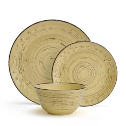 Trellis Sunflower 12 Piece Dinnerware Set, Service for 4