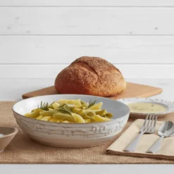 Trellis White Individual Pasta Bowl
