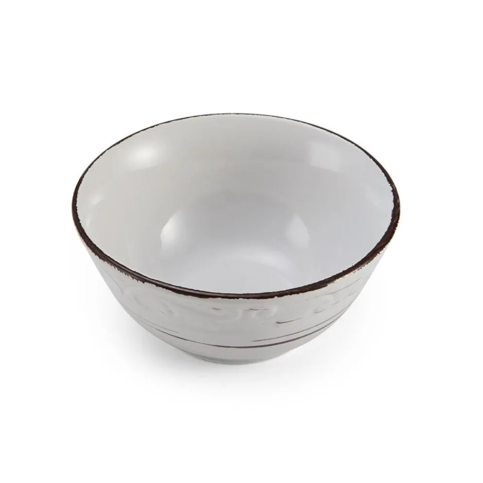 Trellis White Set of 4 Fruit Bowls