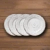 Trellis White Set of 4 Salad Plates