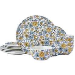 Vibrant Garden 12 Piece Dinnerware Set, Service for 4