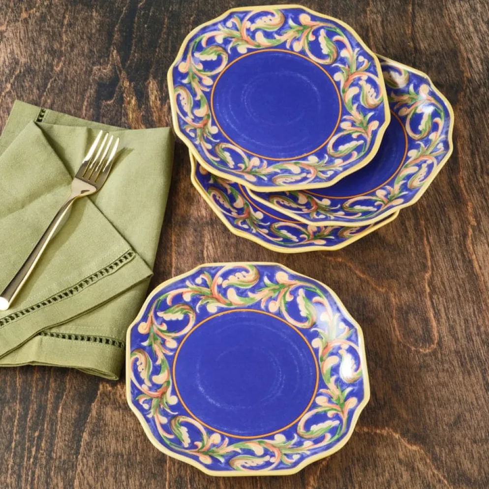 Villa della Luna® Set of 4 Blue Salad Plates