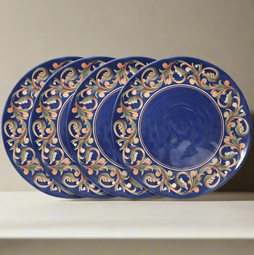 Villa della Luna® Set of 4 Outdoor Melamine Dinner Plates