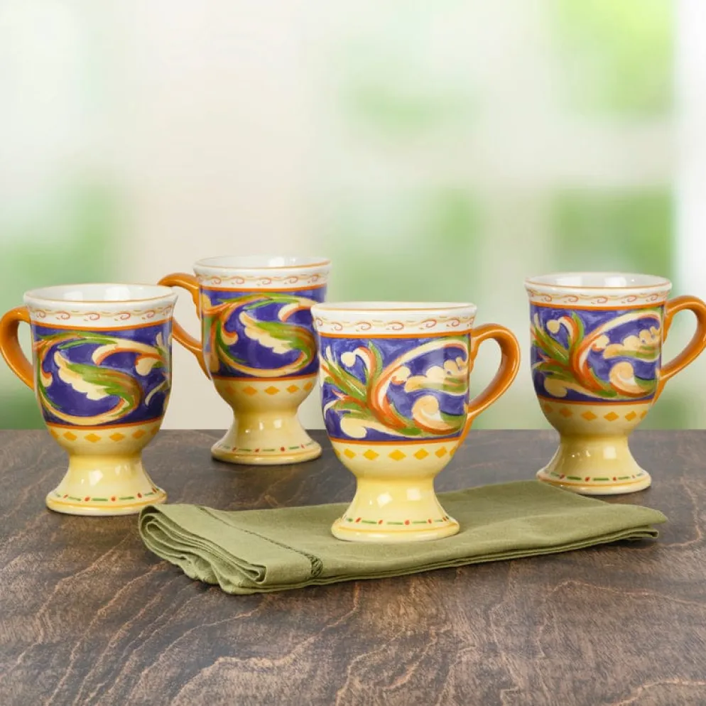 Villa della Luna® Set of 4 Pedestal Mugs