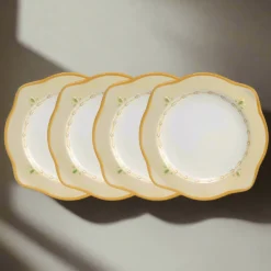 Villa della Luna® Set of 4 Scalloped Salad Plates
