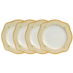Villa della Luna® Set of 4 Scalloped Salad Plates