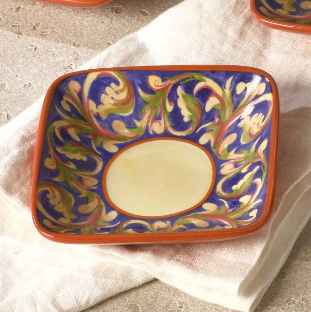 Villa della Luna® Square Ceramic Wine Tapas Plate