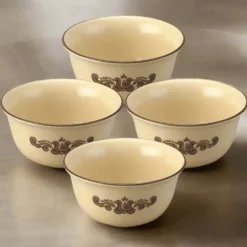 Village Set of 4 Deep Soup Cereal Bowls