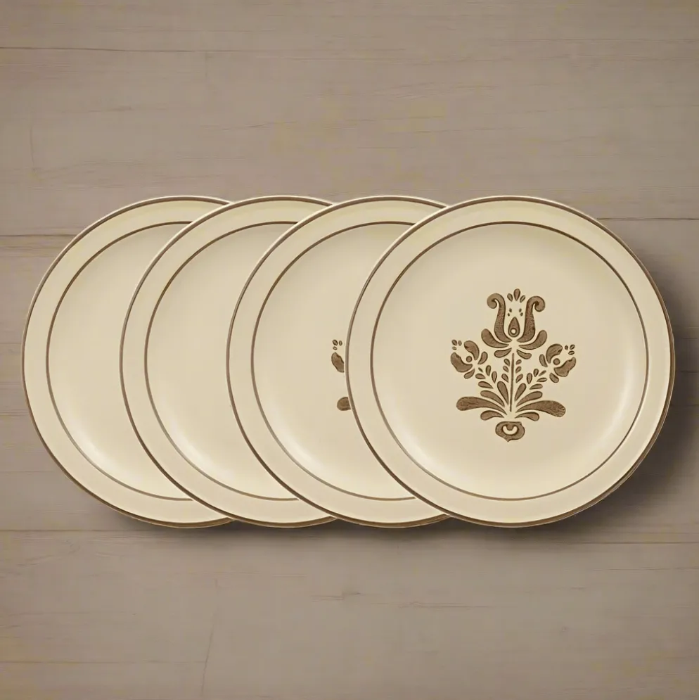 Village Set of 4 Luncheon Plates