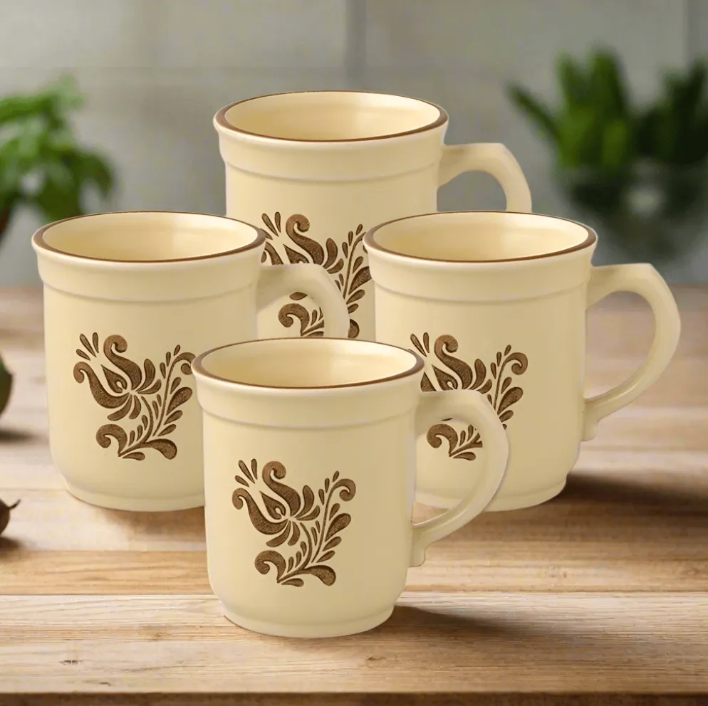 Village Set of 4 Mugs