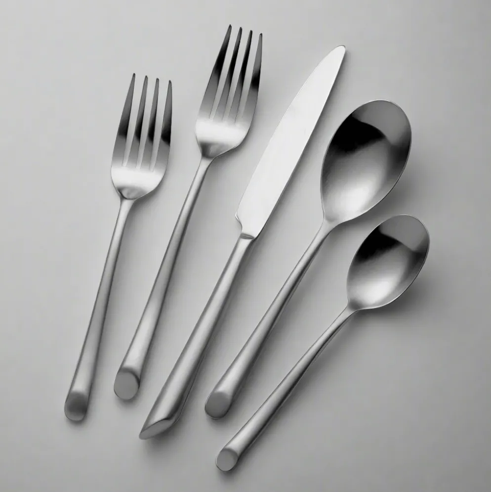 Wave Forged Satin 20 Piece Flatware Set, Service for 4
