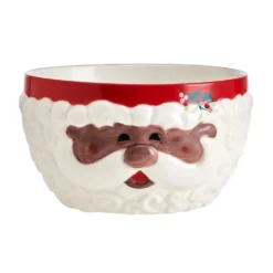 Winterberry® African American Jolly Santa Sculpted Cereal Bowl