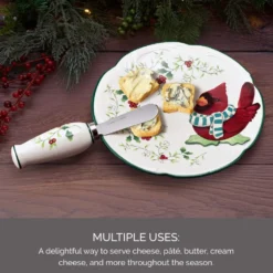 Winterberry® Cardinal Appetizer Plate with Spreader