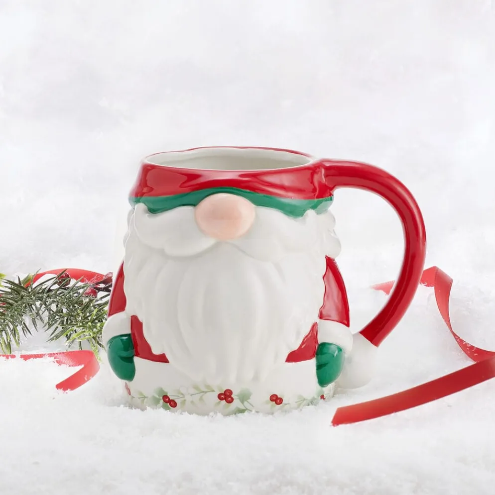 Winterberry® Figural Gnome Santa Mug