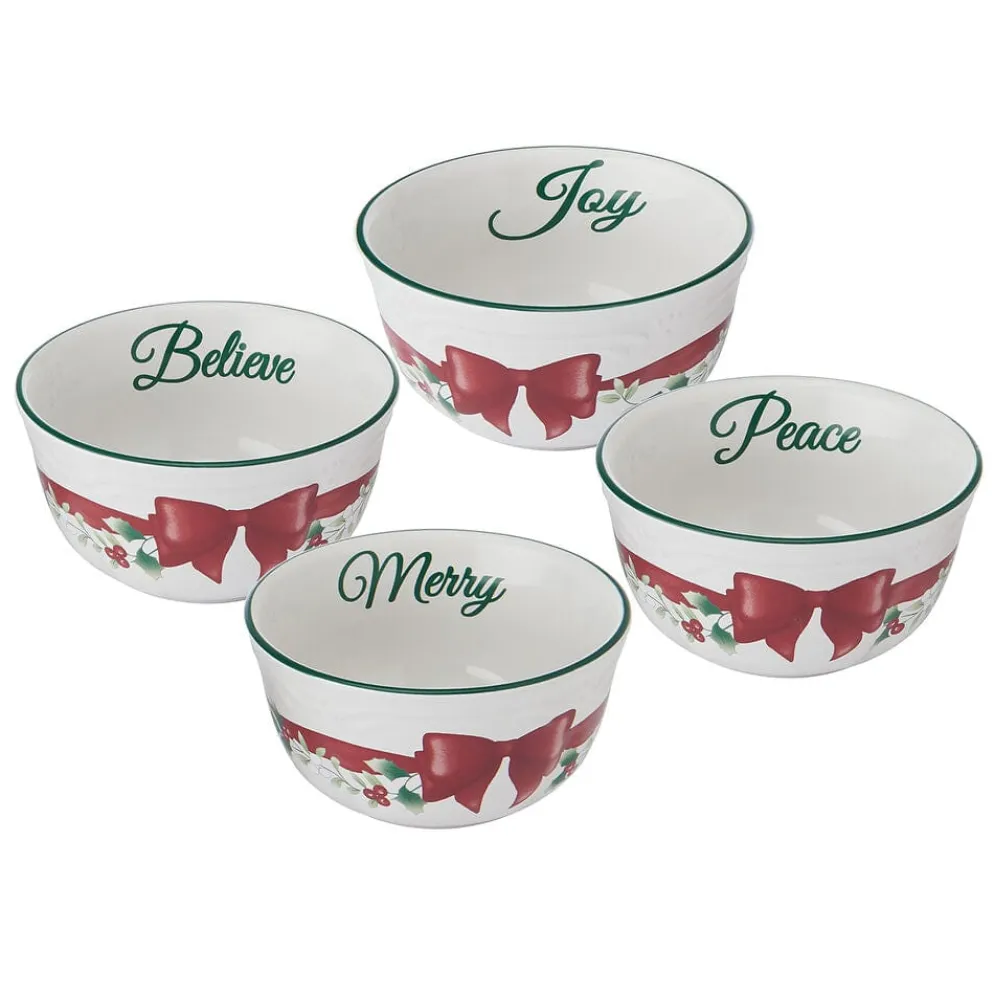 Winterberry® Ribbon Set of 4 Dessert Fruit Bowls