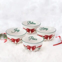 Winterberry® Ribbon Set of 4 Dessert Fruit Bowls