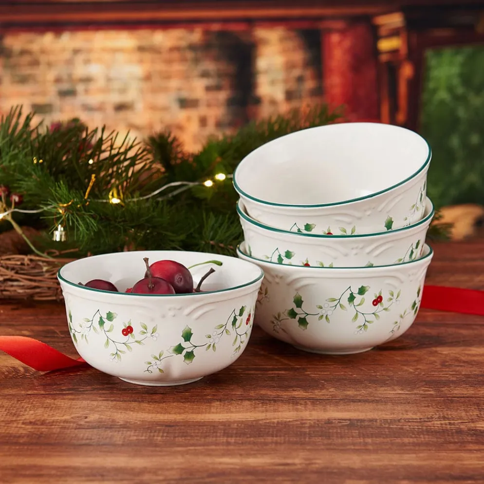 Winterberry® Set of 4 Deep Soup Cereal Bowls