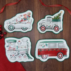 Winterberry® Set of 4 Figural Appetizer Dessert Plates