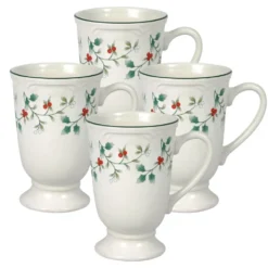 Winterberry® Set of 4 Footed Mugs
