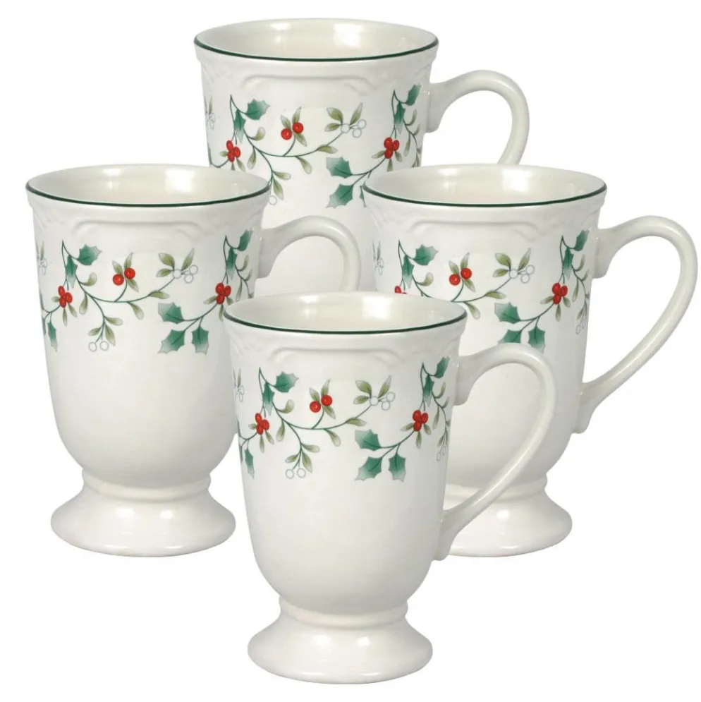 Winterberry® Set of 4 Footed Mugs