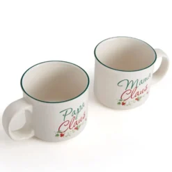 Winterberry® Set of 2 Mama and Papa Claus Mugs