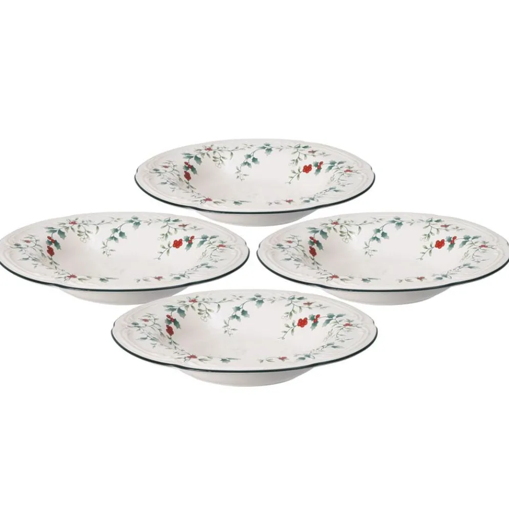 Winterberry® Set of 4 Rim Soup Bowls