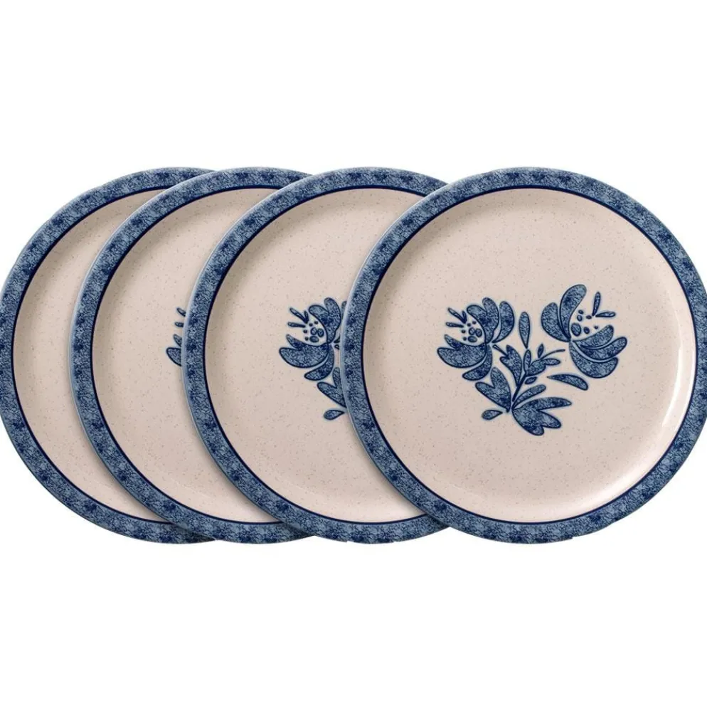 Yorktowne Set of 4 Outdoor Melamine Dinner Plates